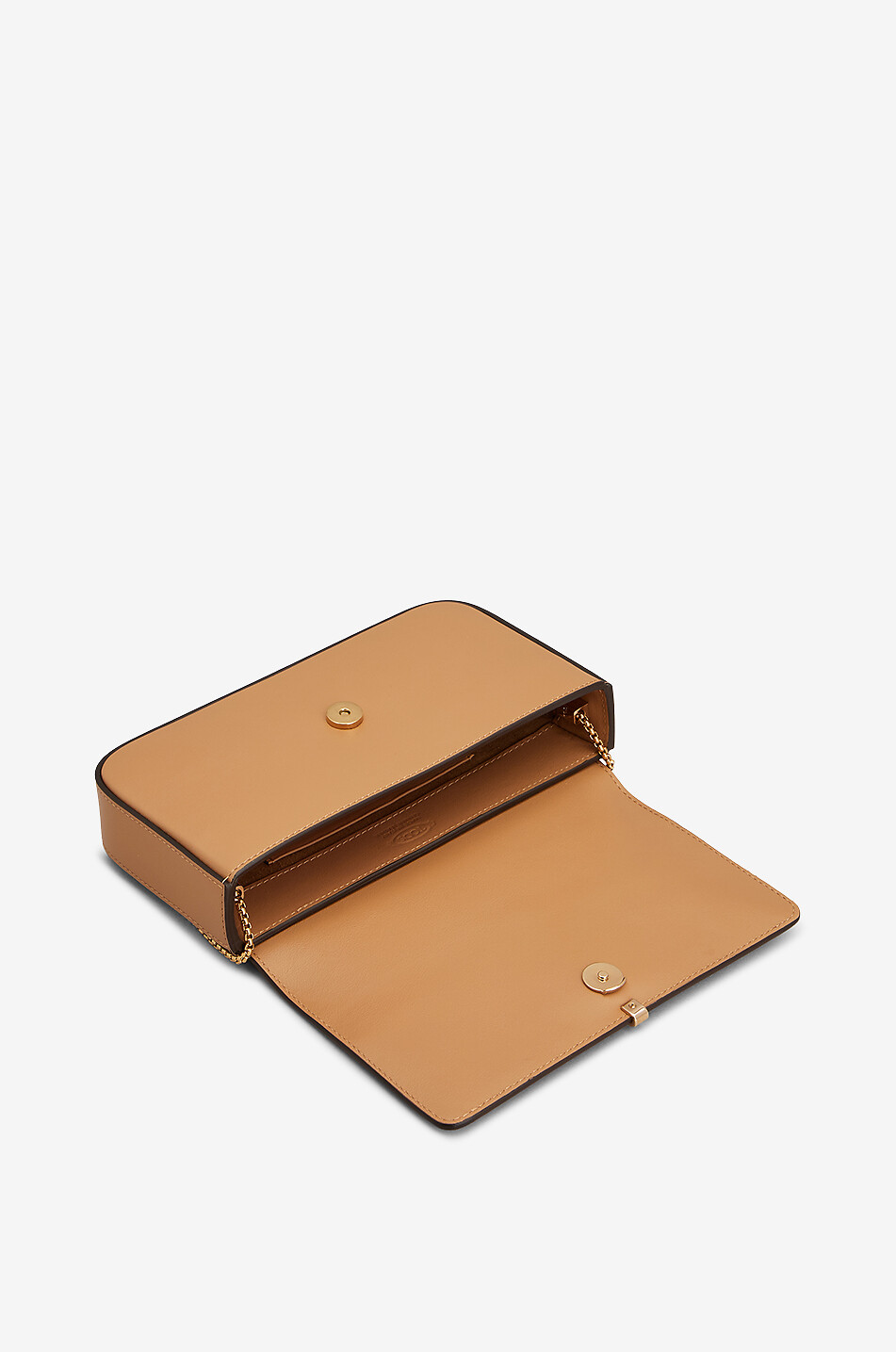 TOD'S Sac porté épaule en cuir lisse Mini Flap Femme CAMEL 5