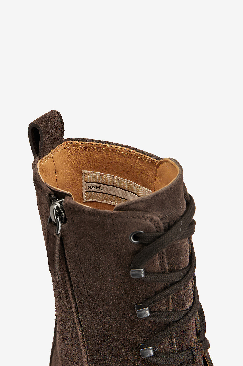TOD'S Gommino flat suede lace-up ankle boots Women DARK BROWN 6