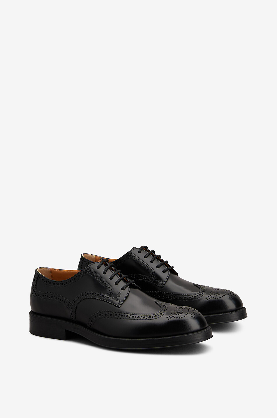 TOD'S Derbies en cuir à perforation Homme NOIR 2