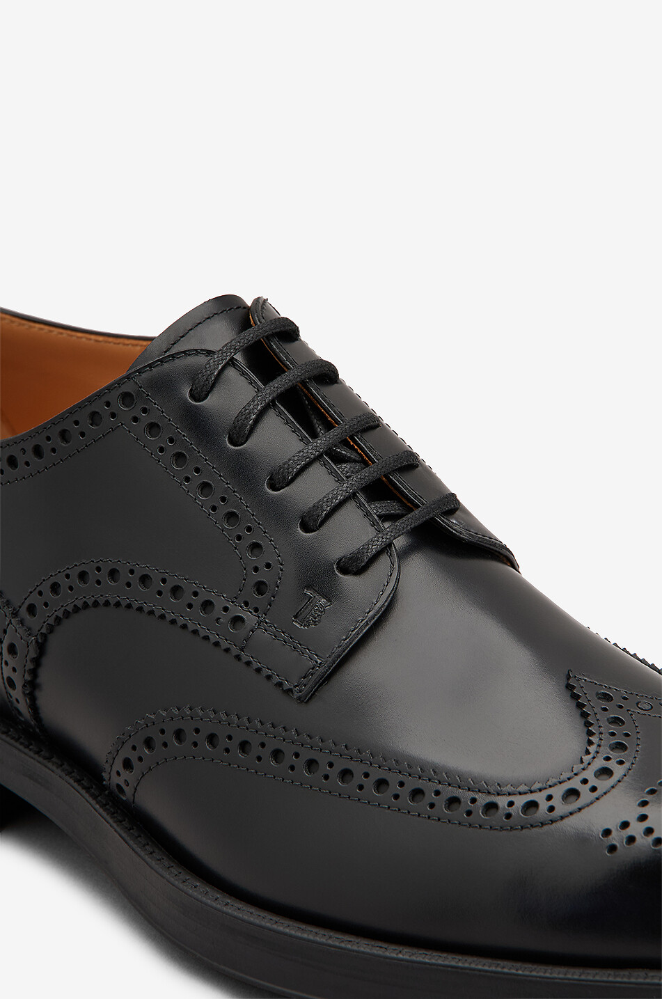 TOD'S Derbies en cuir à perforation Homme NOIR 4