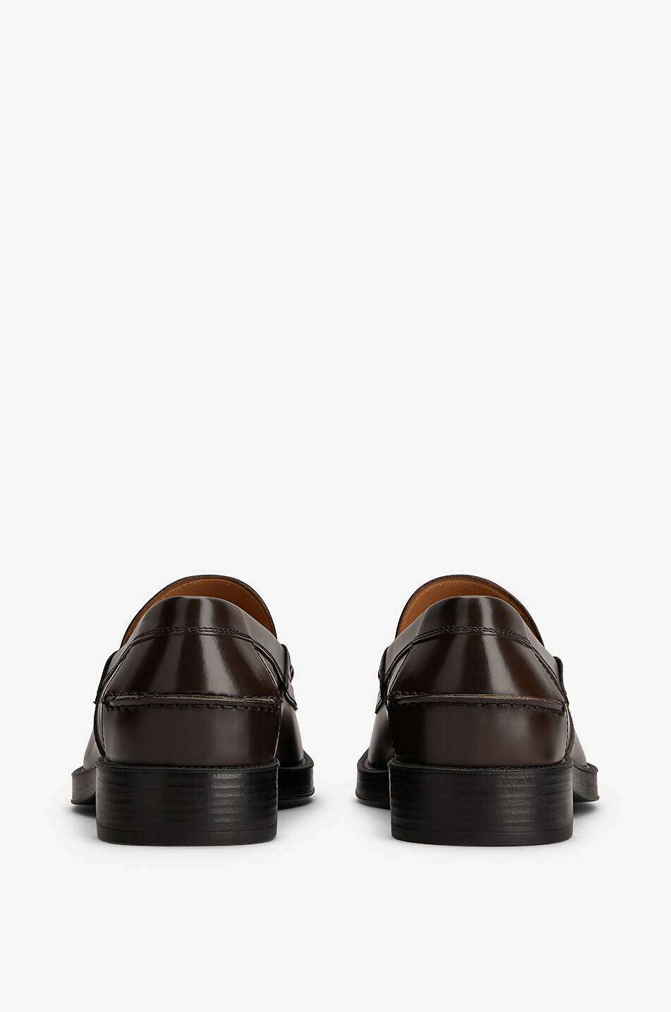 TOD'S Glossy leather loafers Men DARK BROWN 3