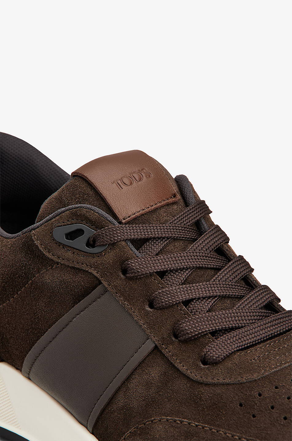 TOD'S Schnürsneakers aus Wild- und Glattleder Gommini Herren DUNKELBRAUN 4