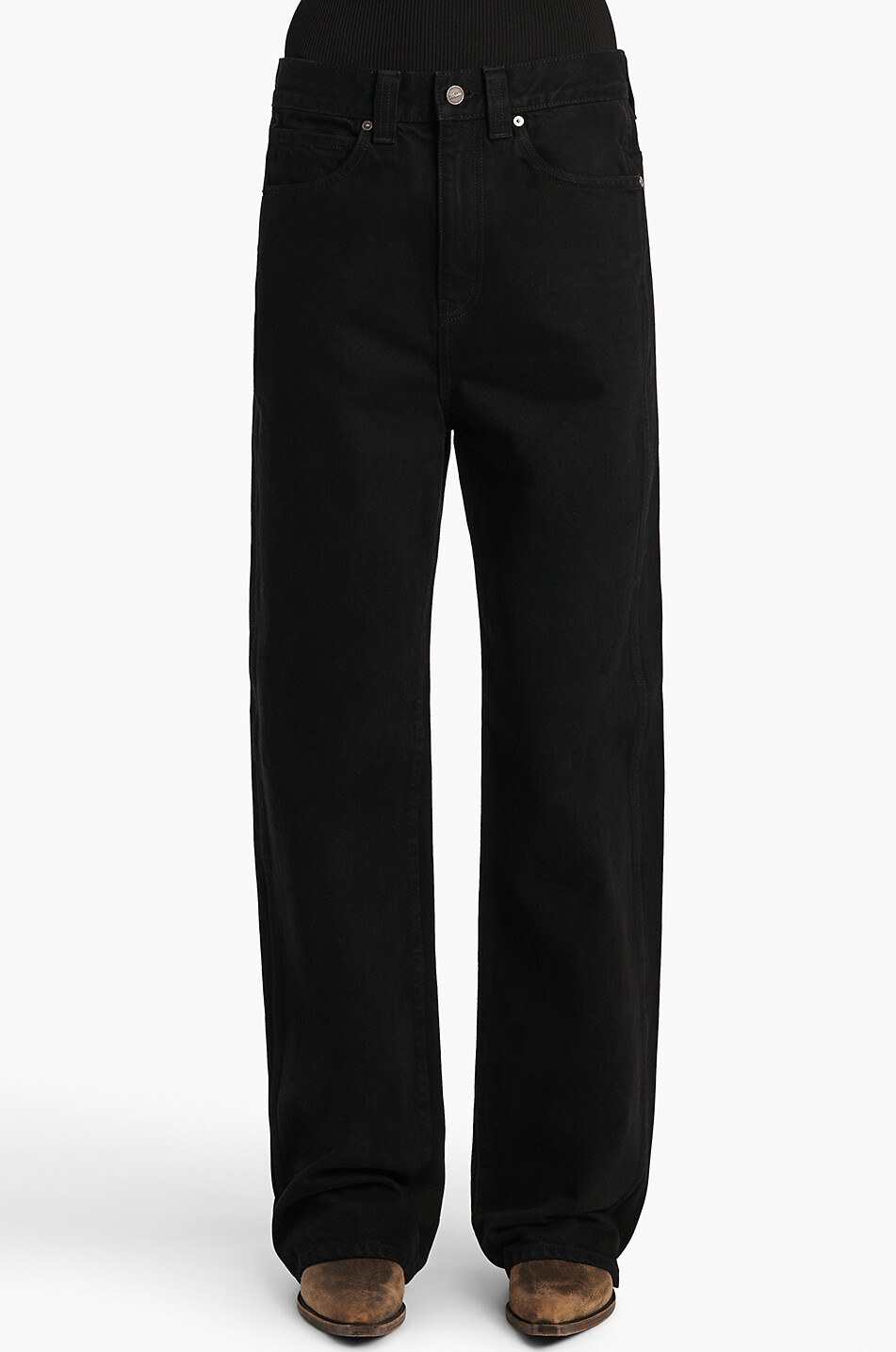 KHAITE Lässige Jeans mit niedriger Taille Bonnie Damen SCHWARZ 3