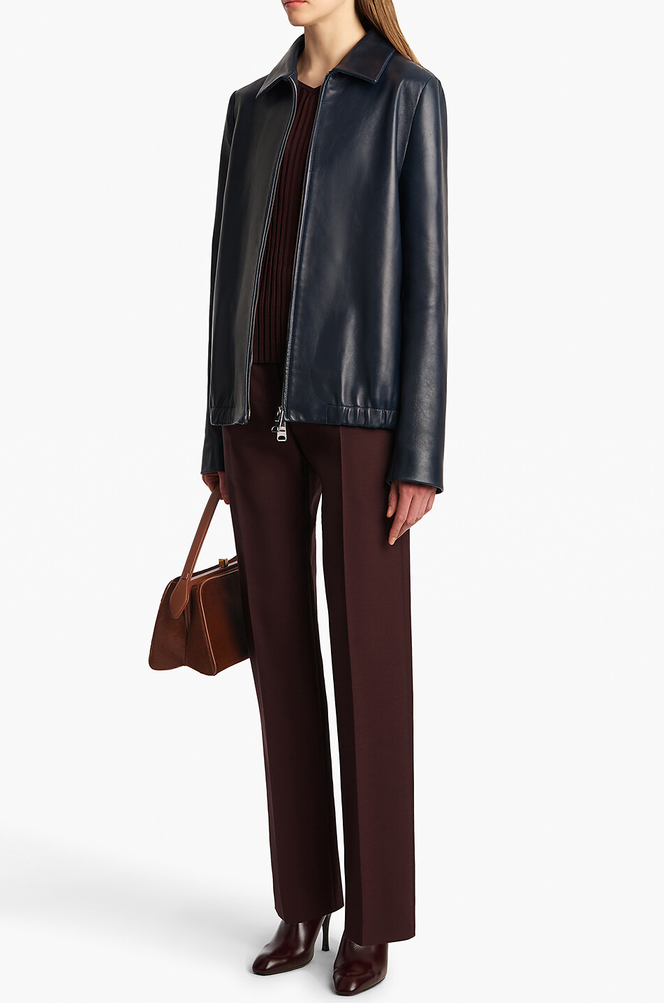 KHAITE Jackson lambskin jacket Women DARK BLUE 2