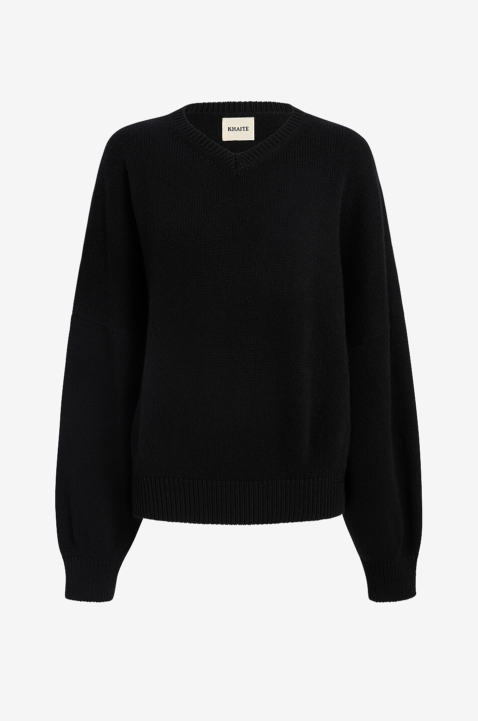 KHAITE Wolfe relaxed cashmere crewneck jumper Women BLACK 1