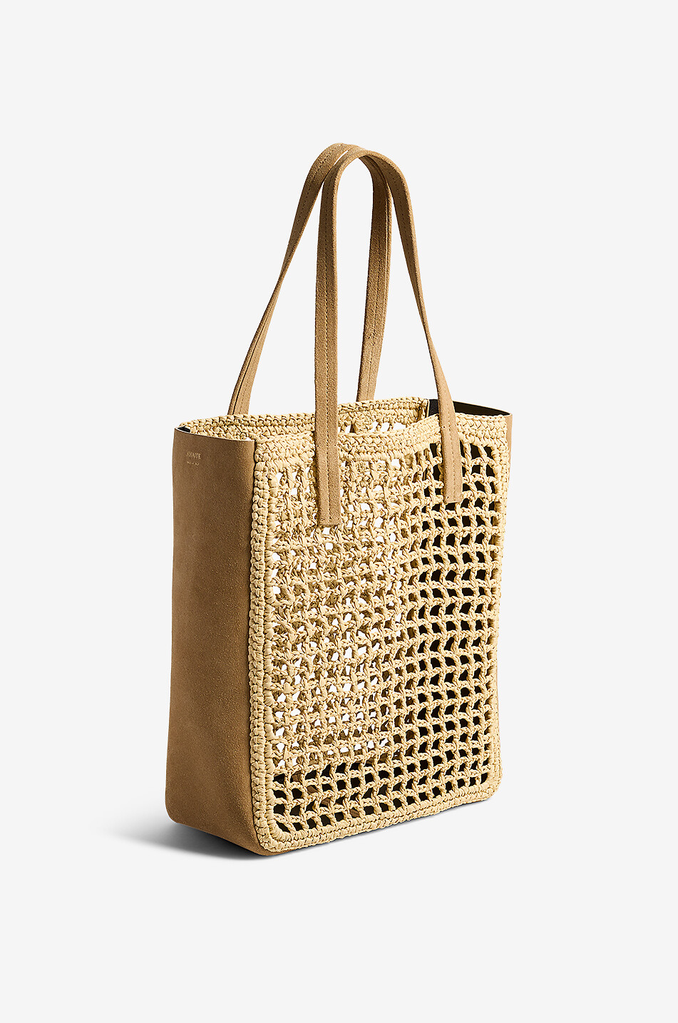 KHAITE Sac cabas en daim et raphia Zoe Small Femme BEIGE 2