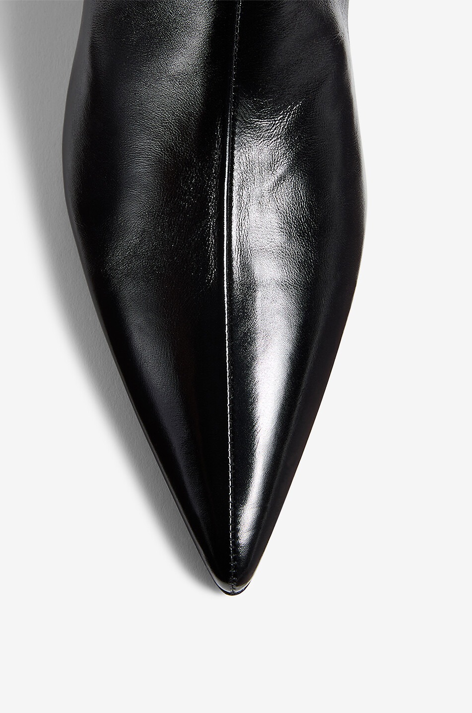 KHAITE Bottines à bout pointu en cuir lisse Sybil 40 Femme NOIR 5