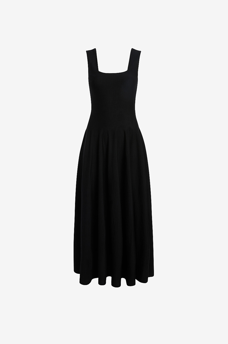 KHAITE Robe longue à bretelles en maille Jodie Femme NOIR 1