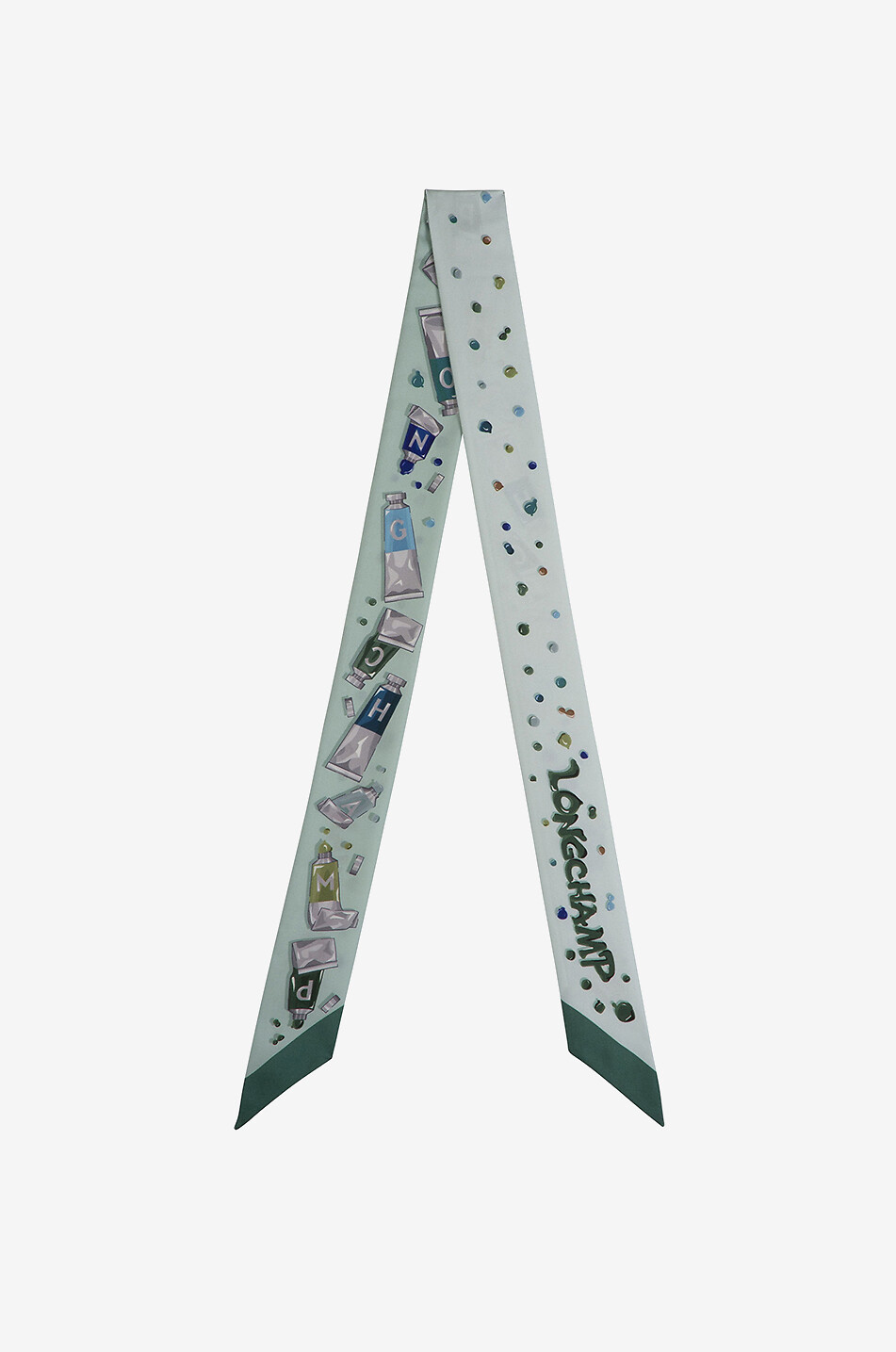 LONGCHAMP Ruban en soie Couleurs de l'Art Femme VERT CLAIR 1