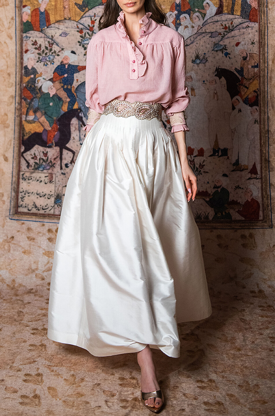 ROSEWATER HOUSE Rüschenbluse aus Voile Cypress Damen ROSA 4