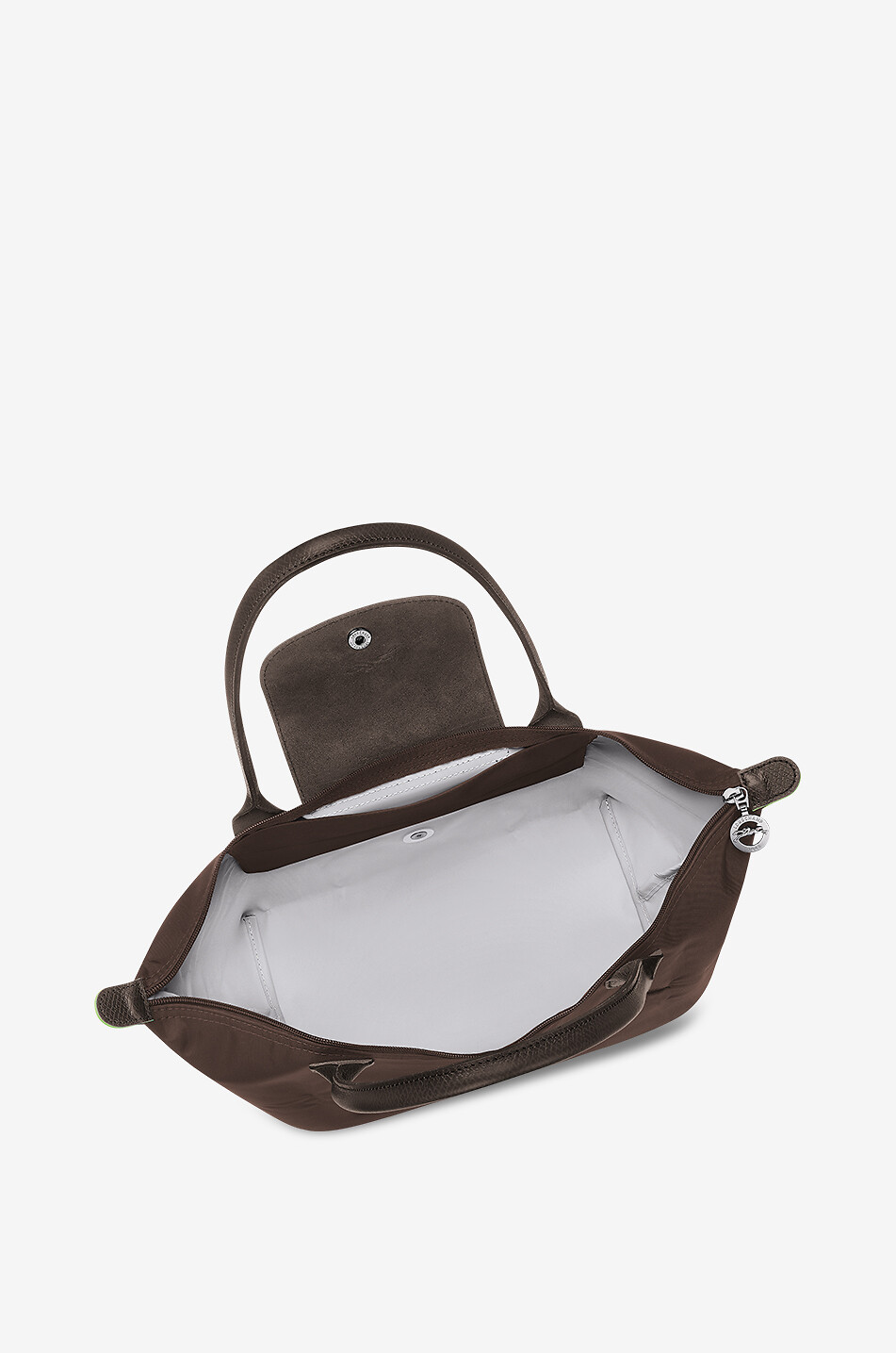 LONGCHAMP Sac shopping en toile recyclée Le Pliage Green M Femme MARRON FONCÉ 5