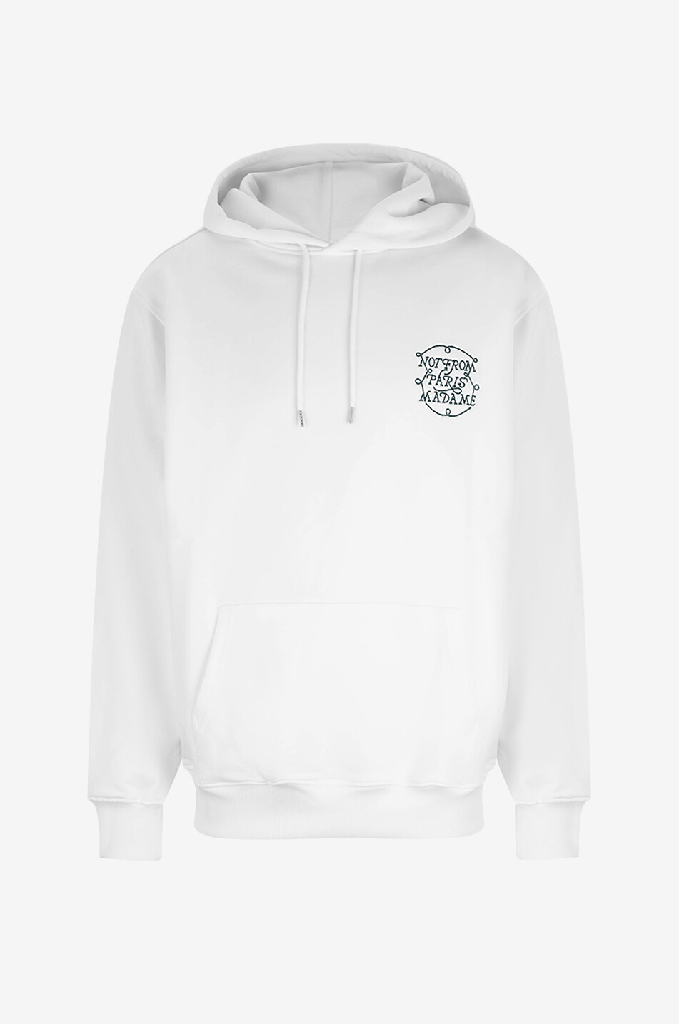 DROLE DE MONSIEUR Sweat-shirt à capuche brodé Le Hoodie Slogan Tresses Homme BLANC CASSE 1