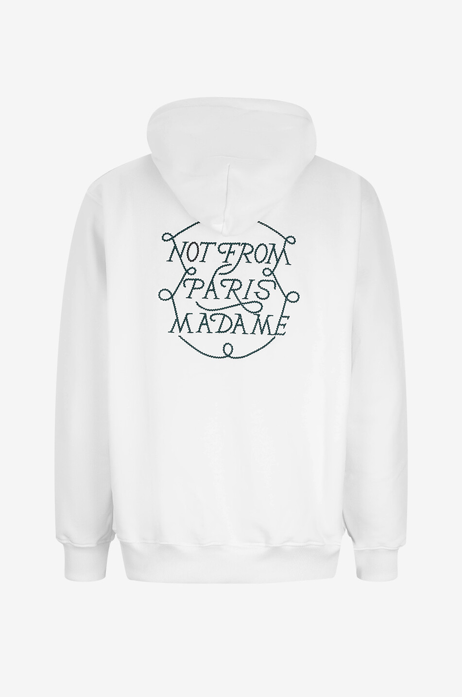 DROLE DE MONSIEUR Sweat-shirt à capuche brodé Le Hoodie Slogan Tresses Homme BLANC CASSE 2