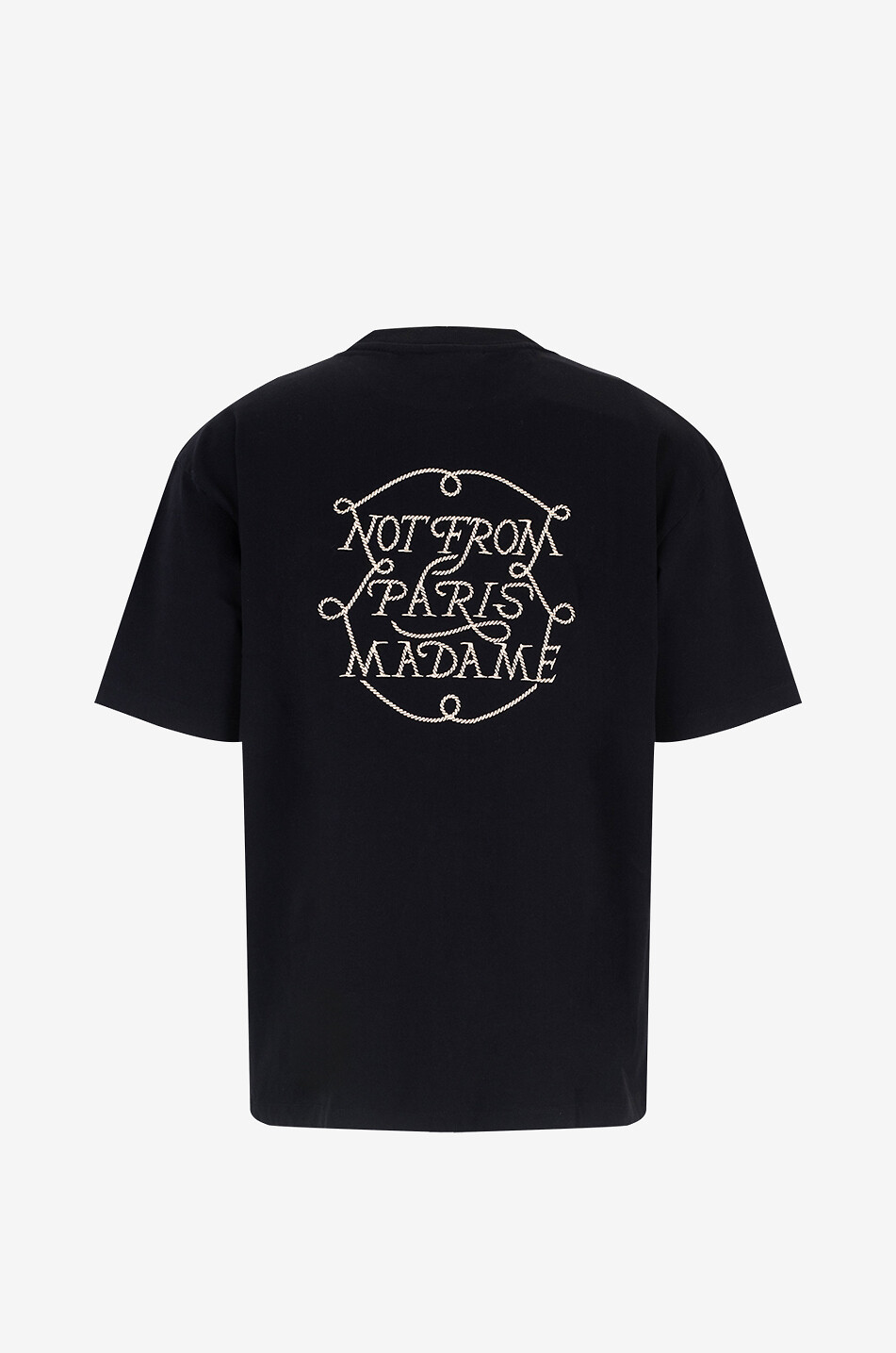 DROLE DE MONSIEUR Le Tshirt Slogan Tresses short-sleeved T-shirt Men BLACK 2