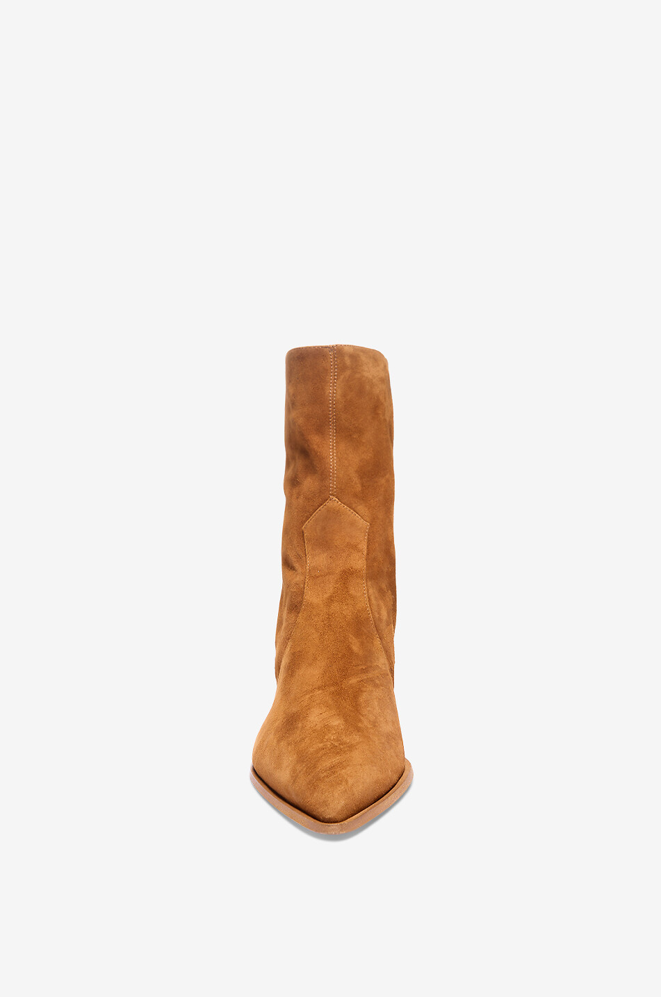 AQUAZZURA Brunswick 45 pointy-toe heeled suede ankle boots Women COGNAC 2