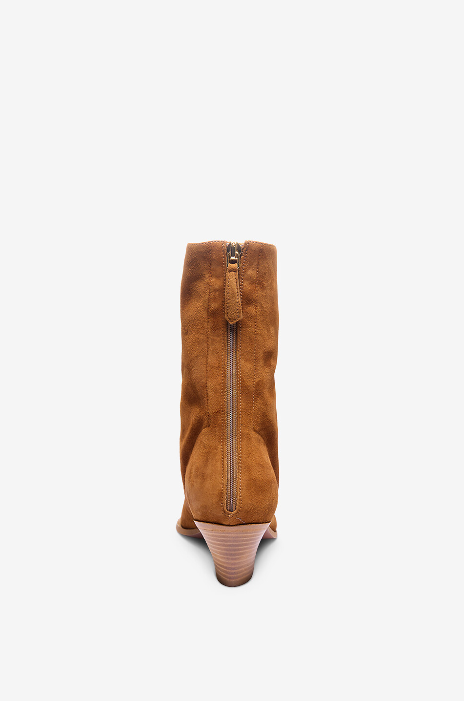 AQUAZZURA Brunswick 45 pointy-toe heeled suede ankle boots Women COGNAC 4