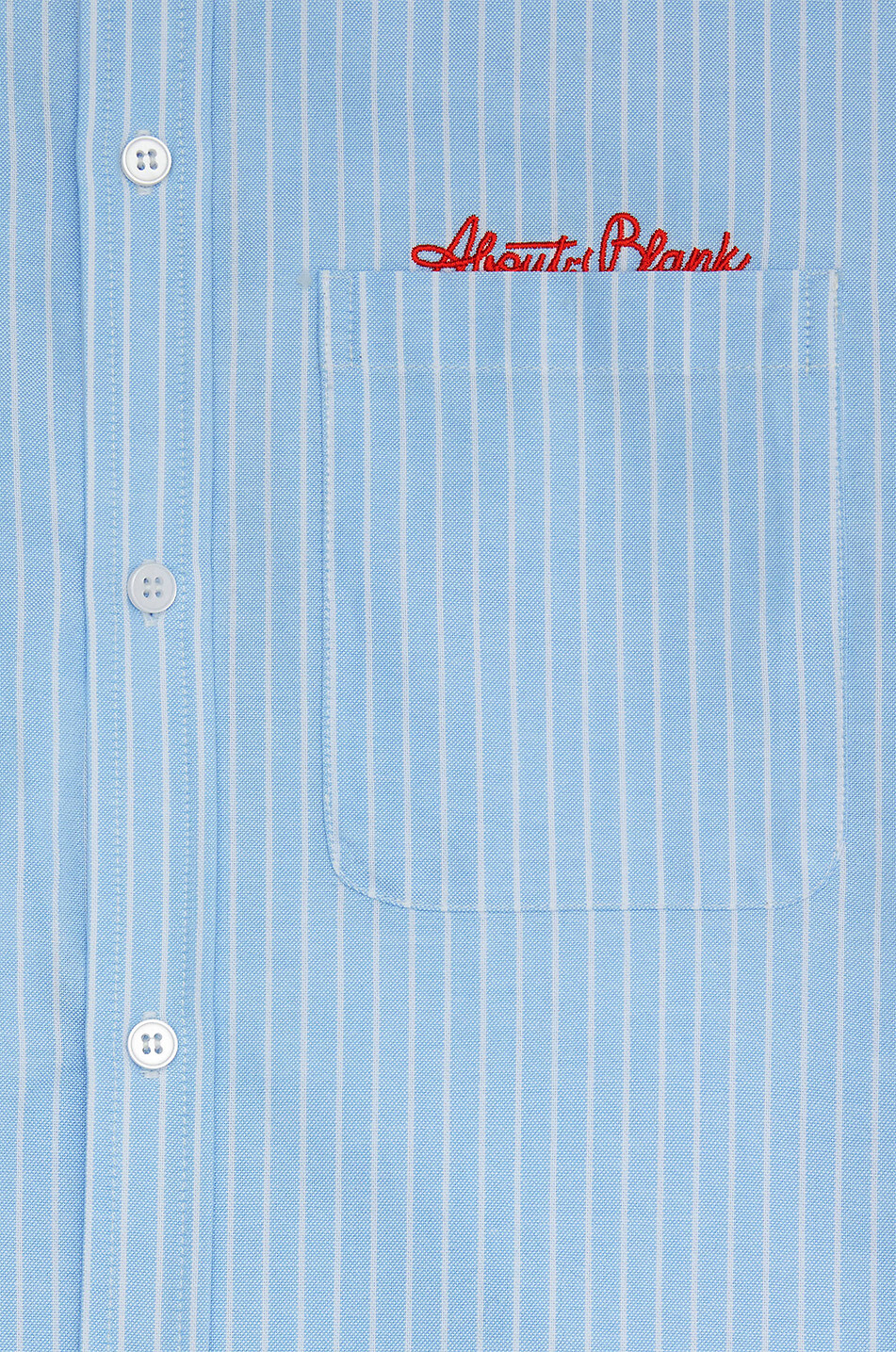 ABOUT:BLANK Gestreiftes Boxy-Baumwollhemd Oxford Script Herren BLAU 6