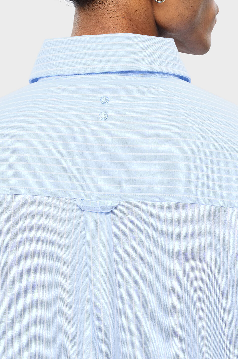ABOUT:BLANK Gestreiftes Boxy-Baumwollhemd Oxford Script Herren BLAU 5