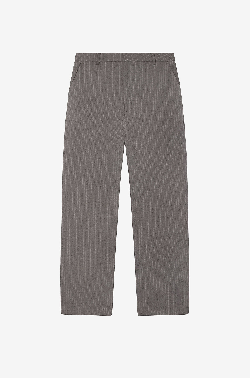 Pinstripe Everyday relaxed straight-fit twill trousers