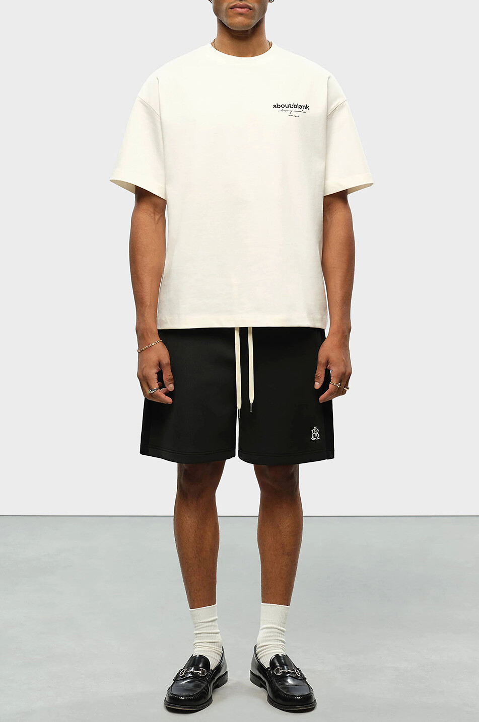 ABOUT:BLANK T-shirt boxy à manches courtes Reverse Oat Homme BEIGE 3