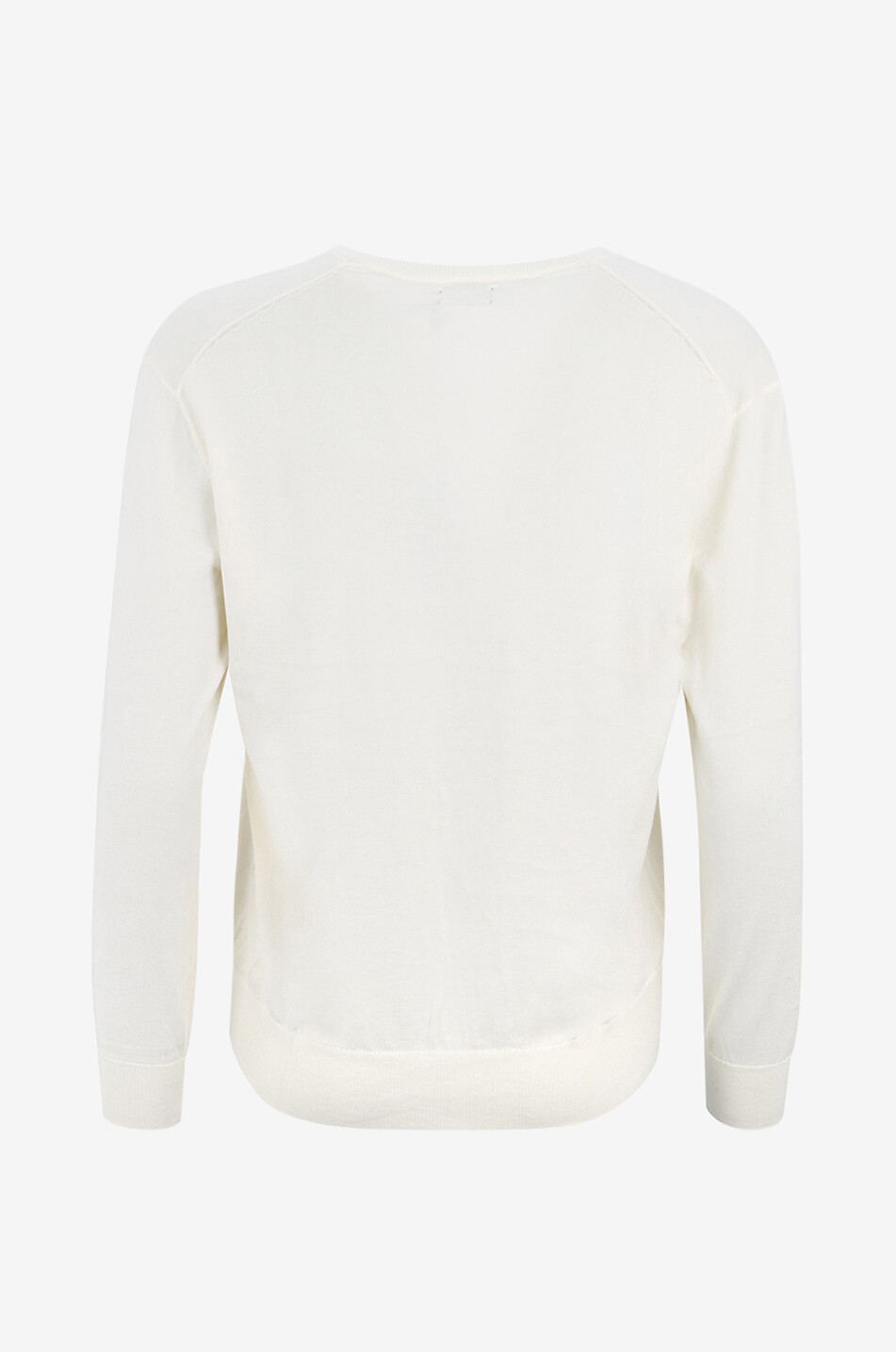 POLO RALPH LAUREN Ponny fine-gauge cotton V-neck jumper Women EGGSHELL 2