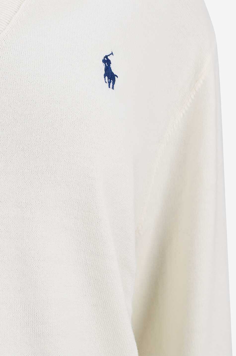 POLO RALPH LAUREN Ponny fine-gauge cotton V-neck jumper Women EGGSHELL 3