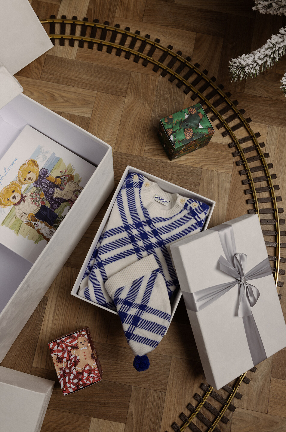 Camillo Bias knit baby all-in-one and beanie set