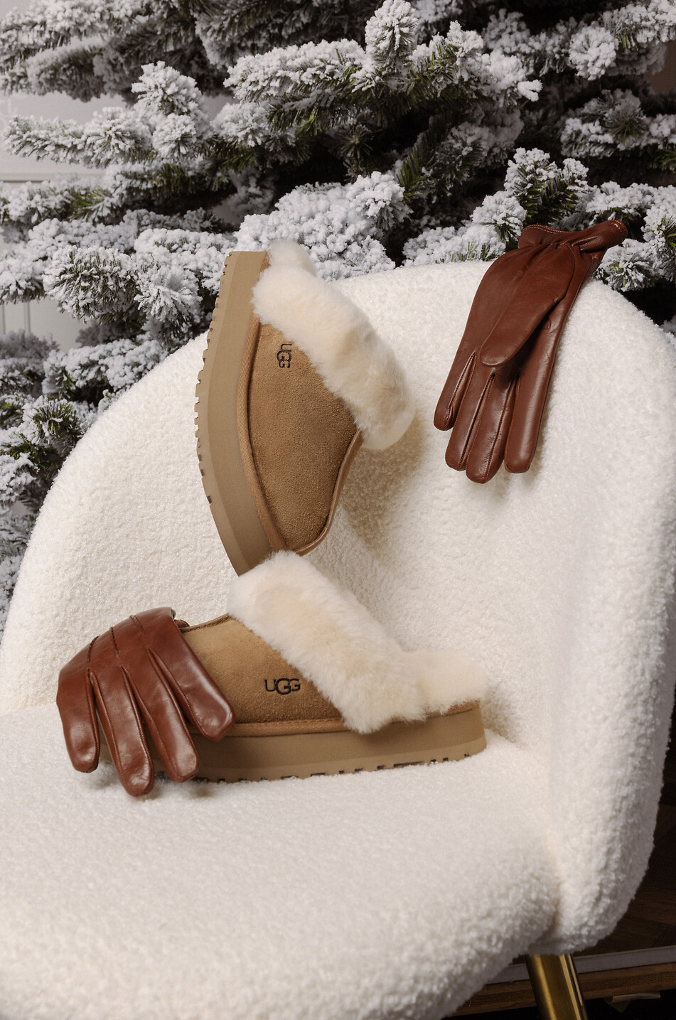 PIERO RESTELLI Handschuhe aus Leder Damen COGNAC 3