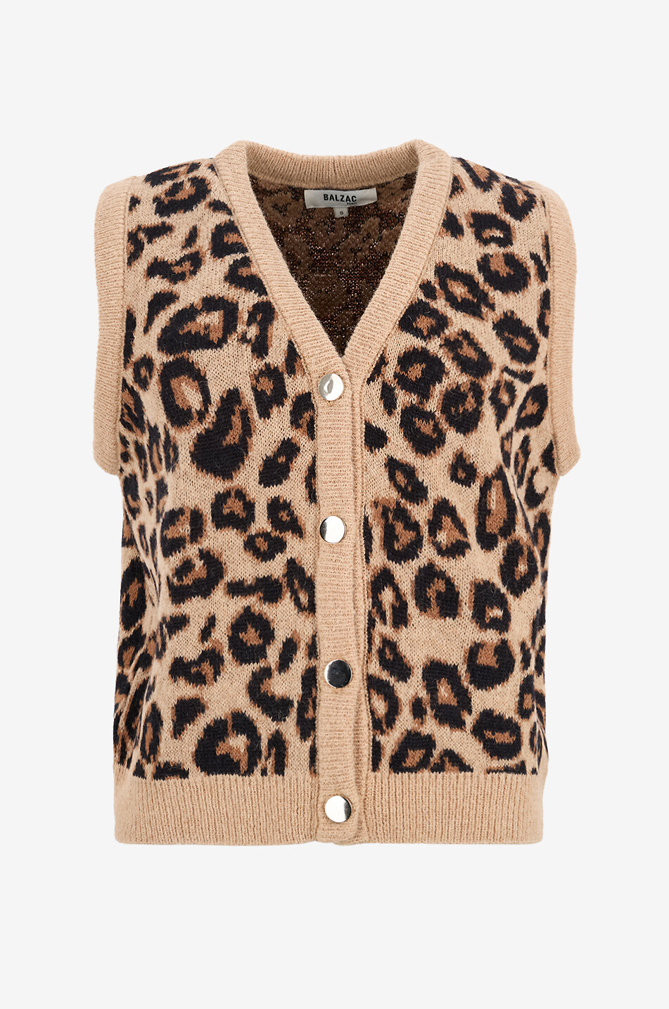 BALZAC PARIS Jacquard-Weste Constant Damen Braun 1