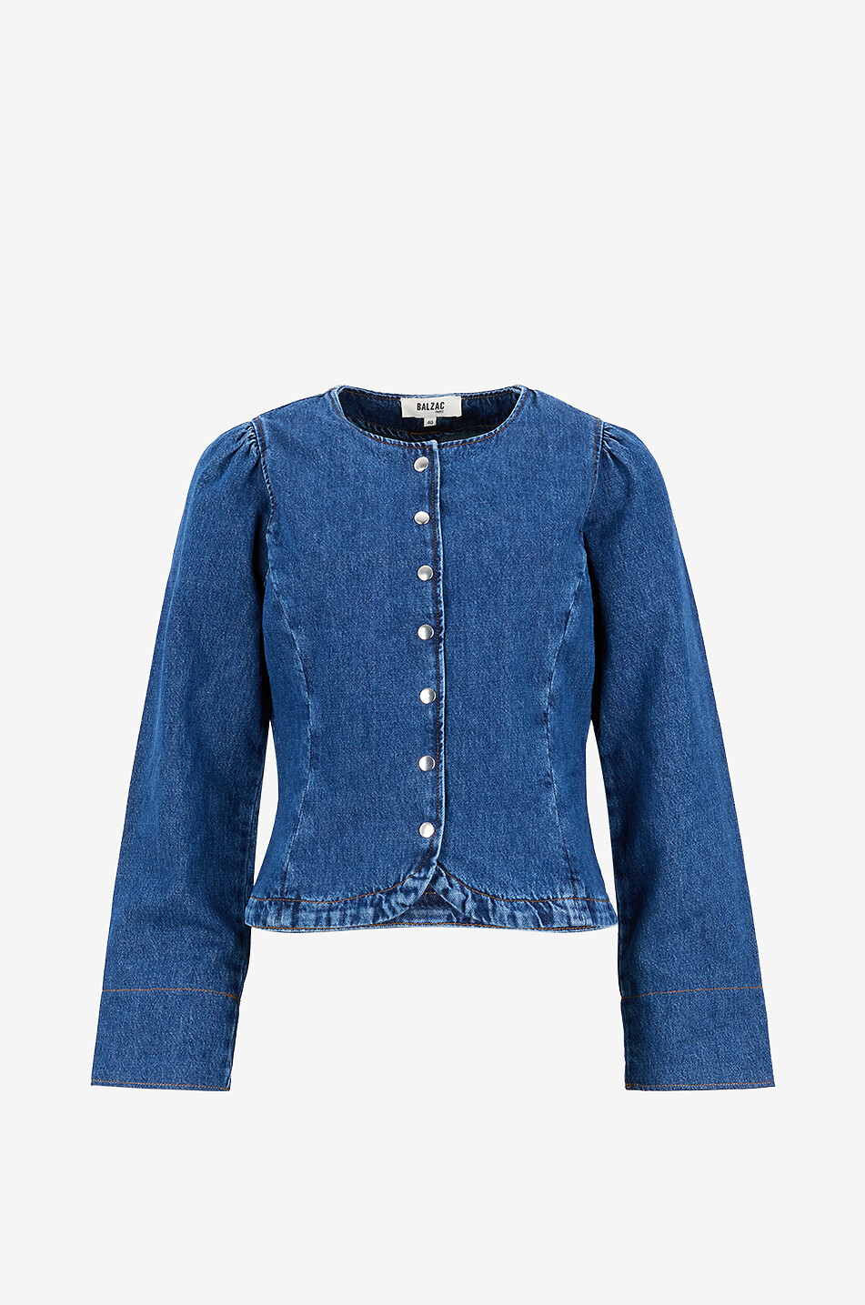 BALZAC PARIS Veste tailleur cintrée en denim Berta Femme BLEU 1