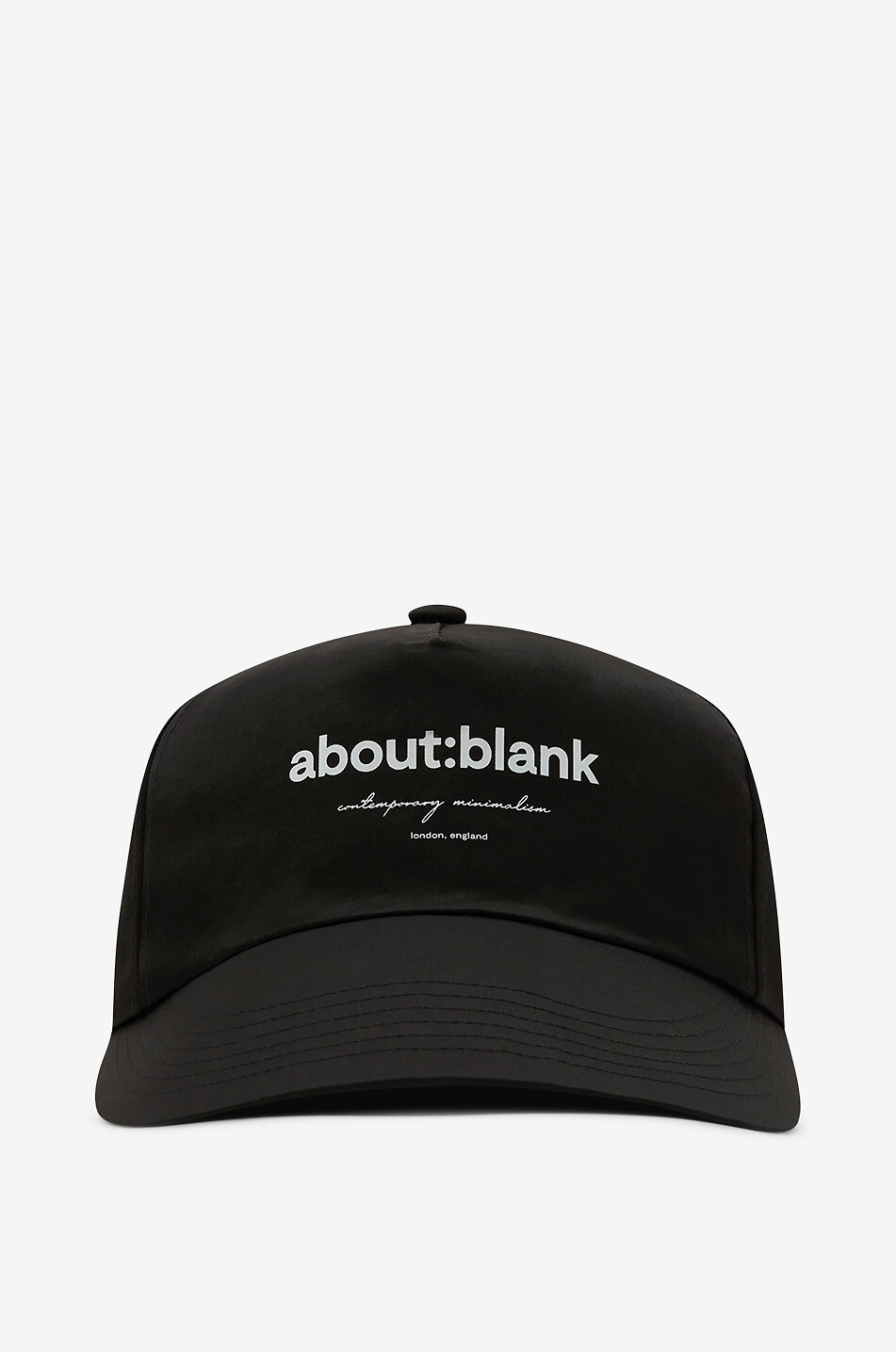 ABOUT:BLANK Box nylon twill baseball cap Men BLACK 1