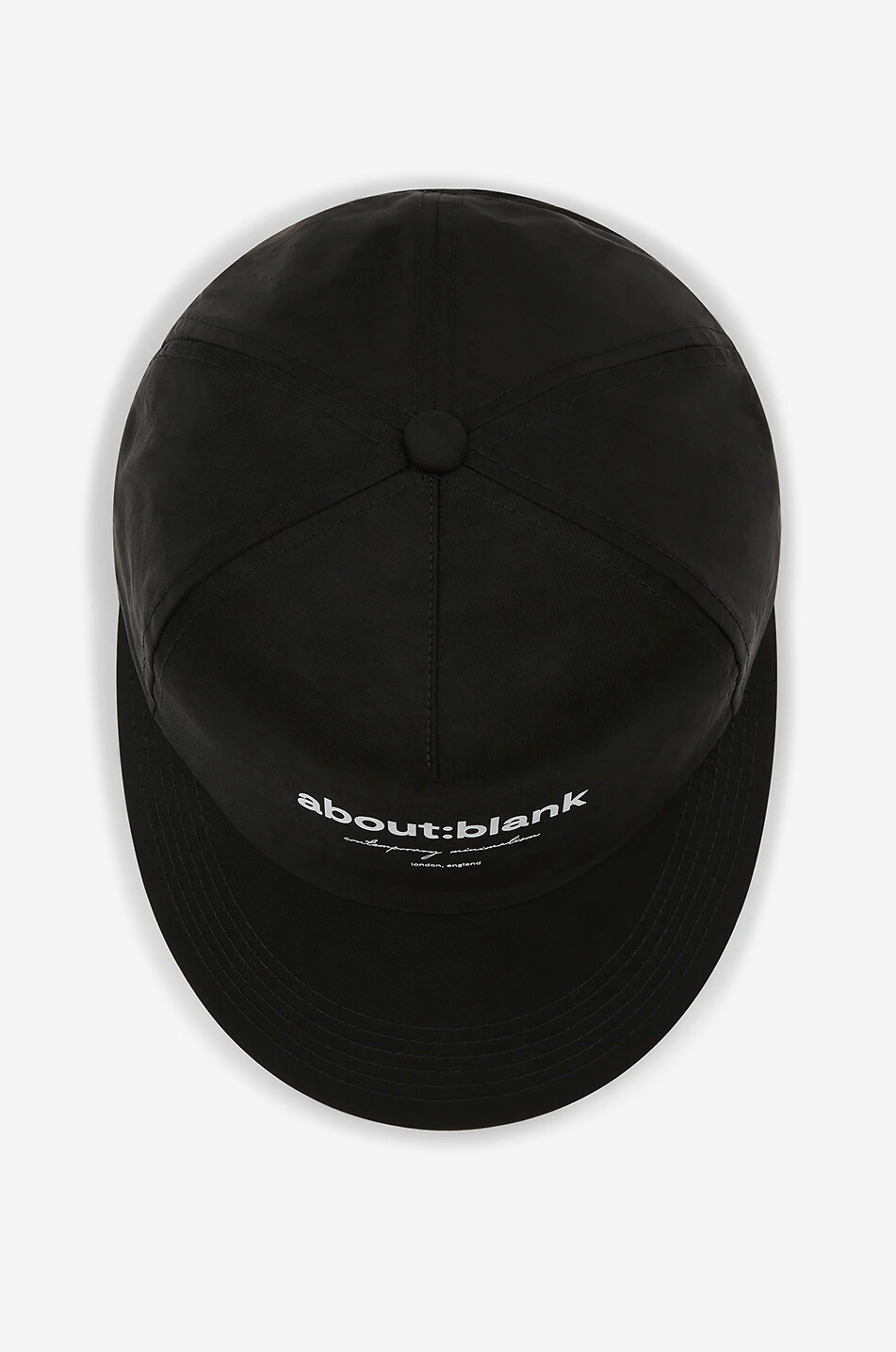 ABOUT:BLANK Box nylon twill baseball cap Men BLACK 3
