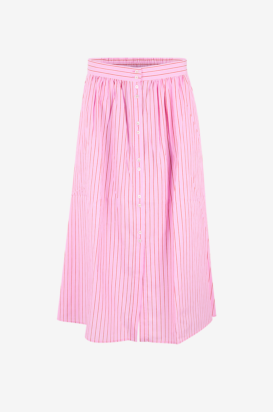 Gestreifter geknöpfter  ausgestellter Midirock Sally