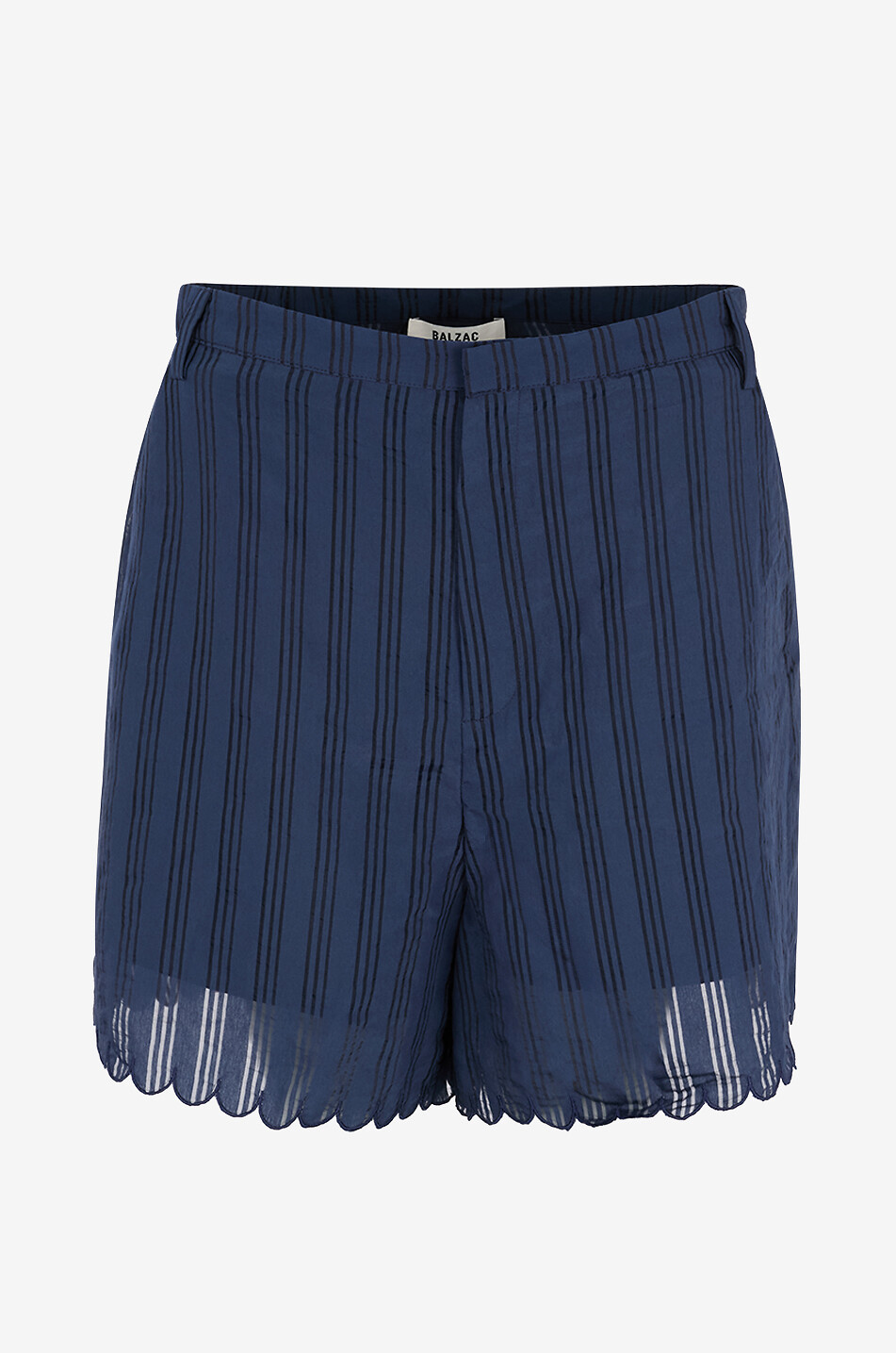 BALZAC PARIS Short ample taille haute en jacquard Cirilo Femme BLEU FONCE 1