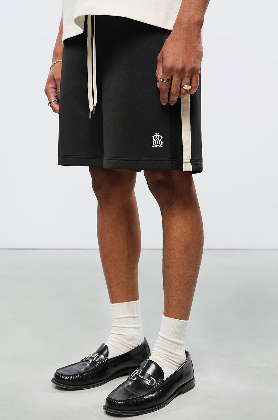 ABOUT:BLANK Short en jersey technique Monogram Track Homme NOIR 4