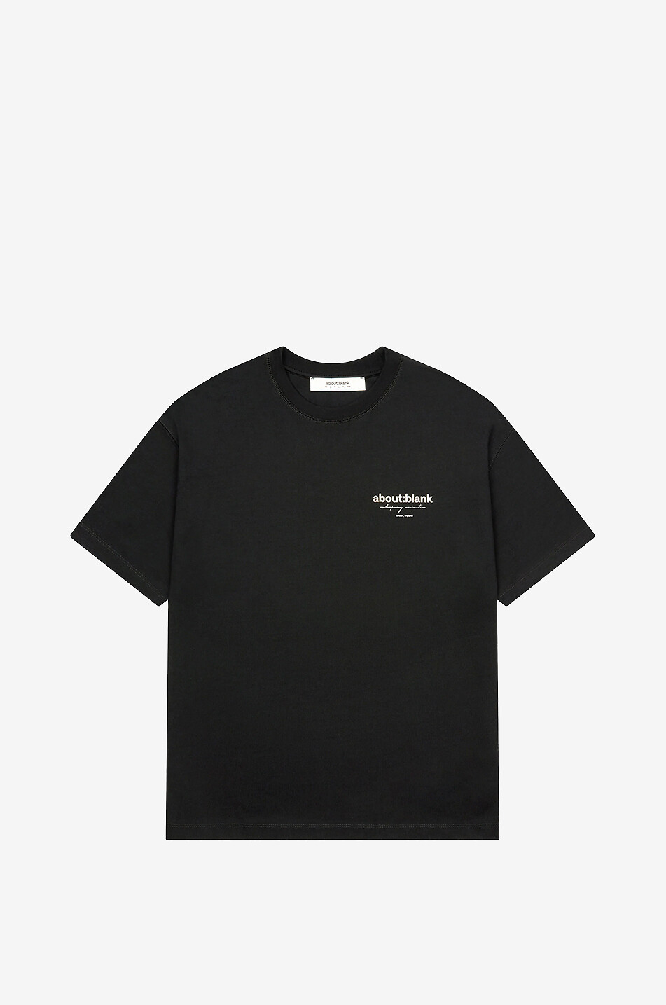 ABOUT:BLANK T-shirt boxy à manches courtes Reverse Homme NOIR 1