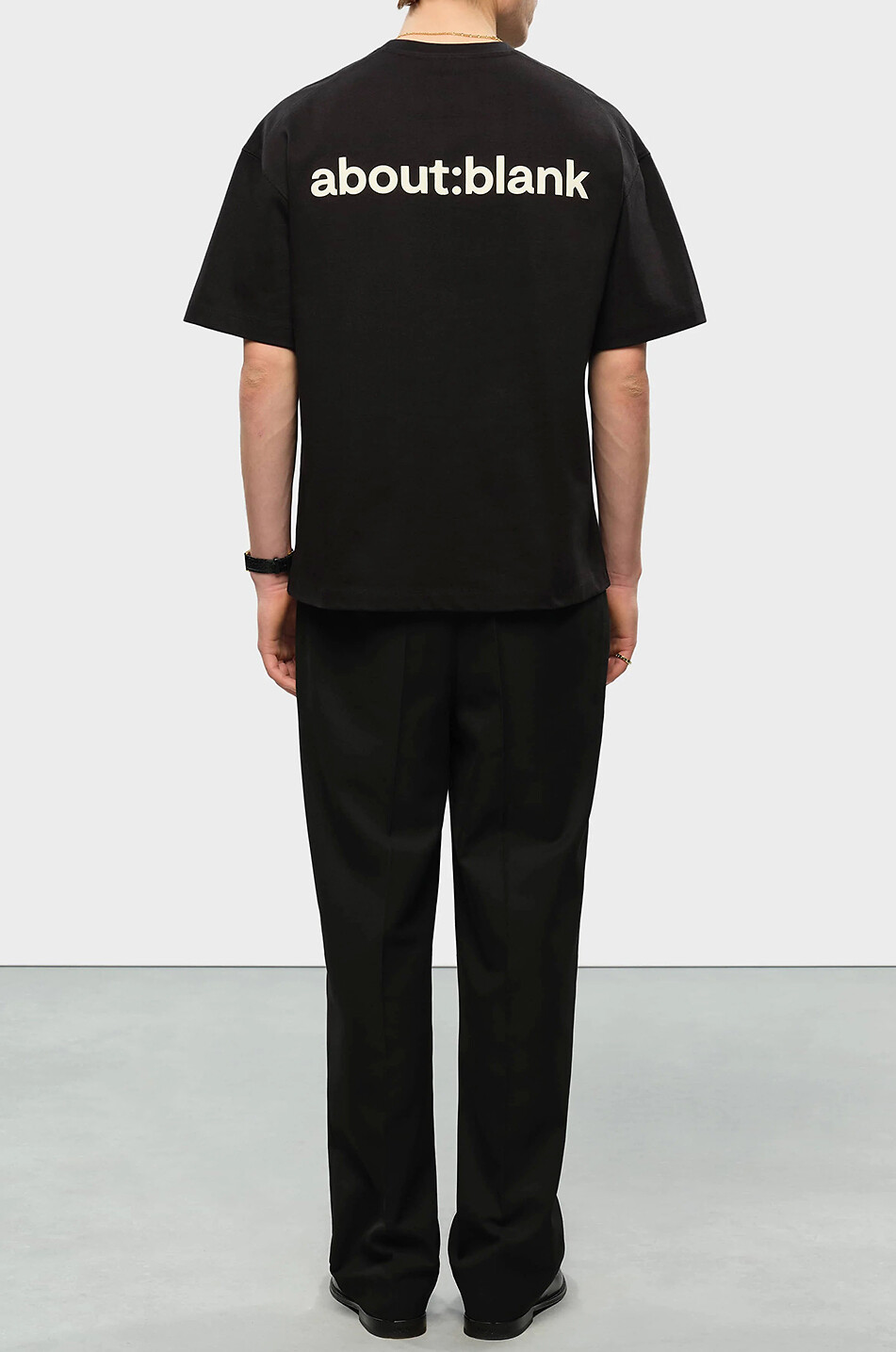 ABOUT:BLANK T-shirt boxy à manches courtes Reverse Homme NOIR 4