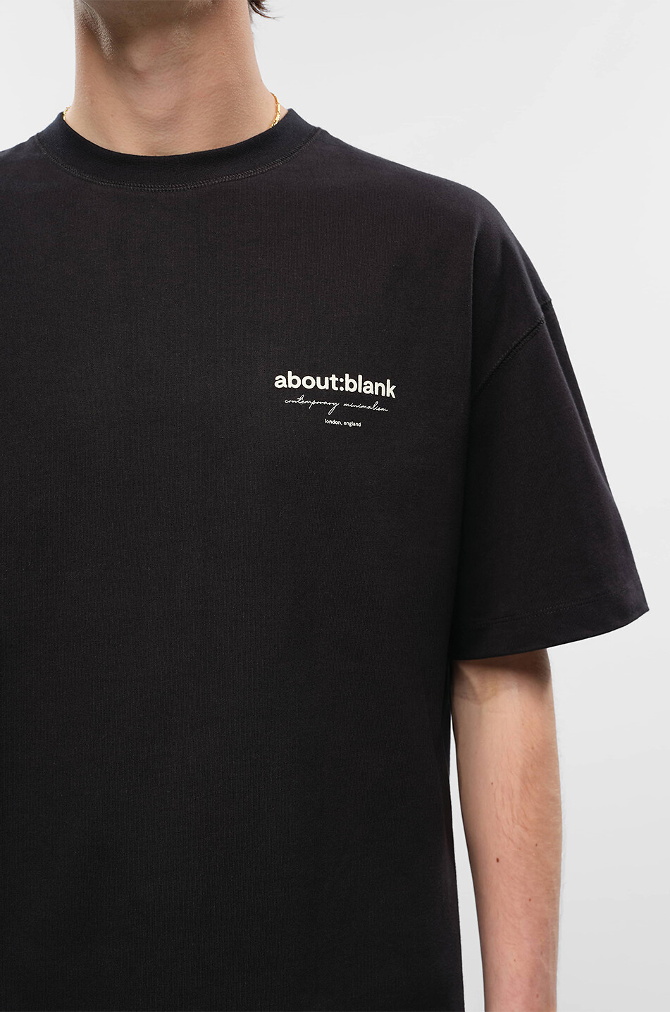 ABOUT:BLANK T-shirt boxy à manches courtes Reverse Homme NOIR 5