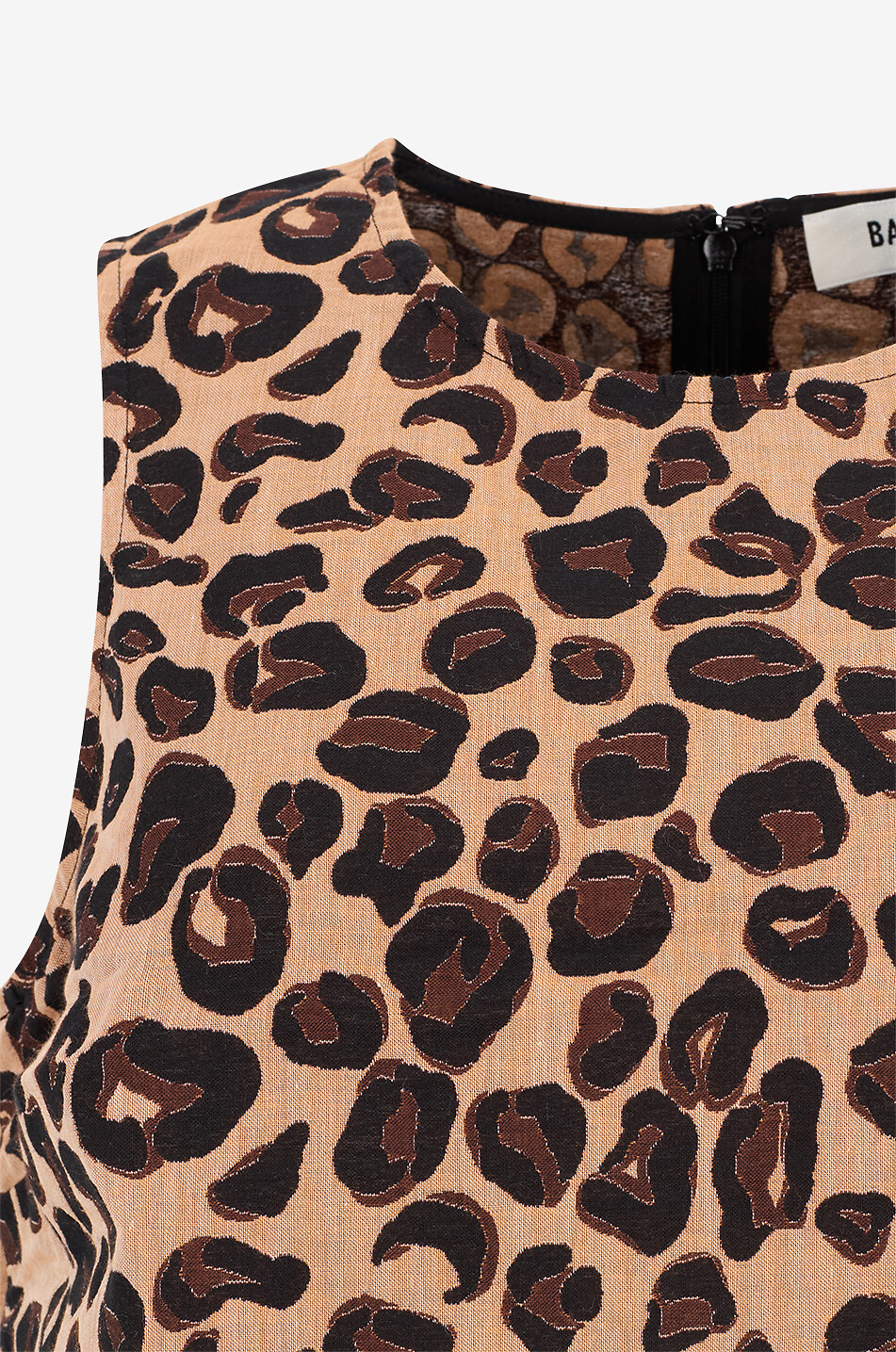 BALZAC PARIS Top boxy sans manches en jacquard Iza Femme Marron 3