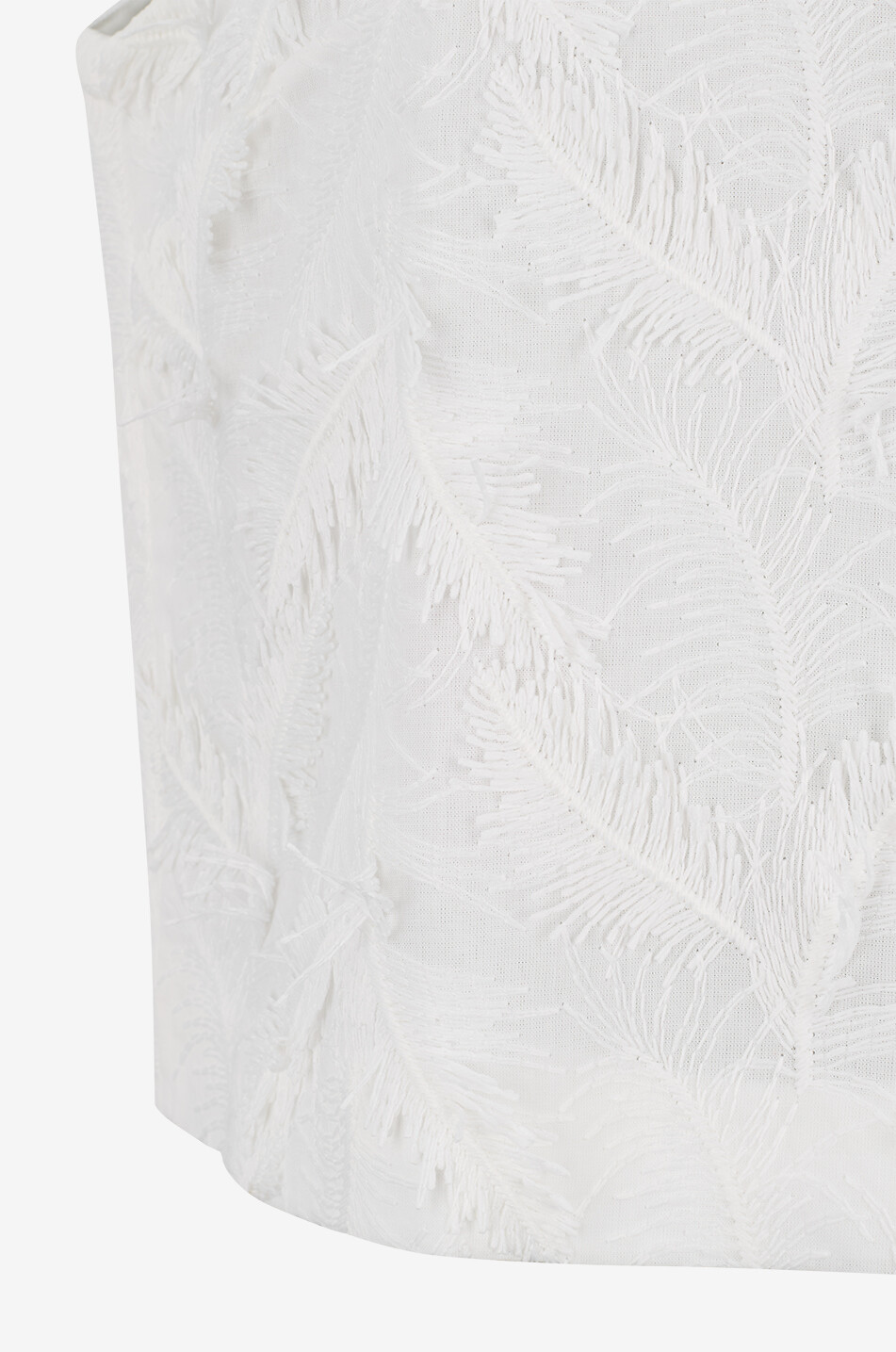BALZAC PARIS Top sans manches boxy à broderies plume Roda Femme BLANC 3