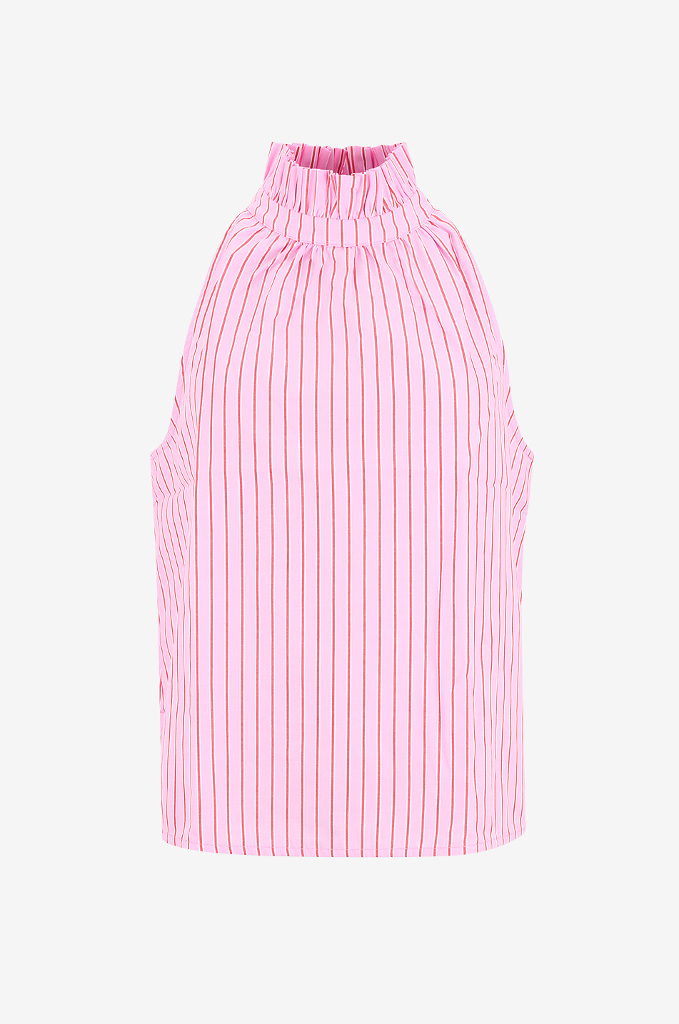 Top sans manches en coton bio rayé Léonora