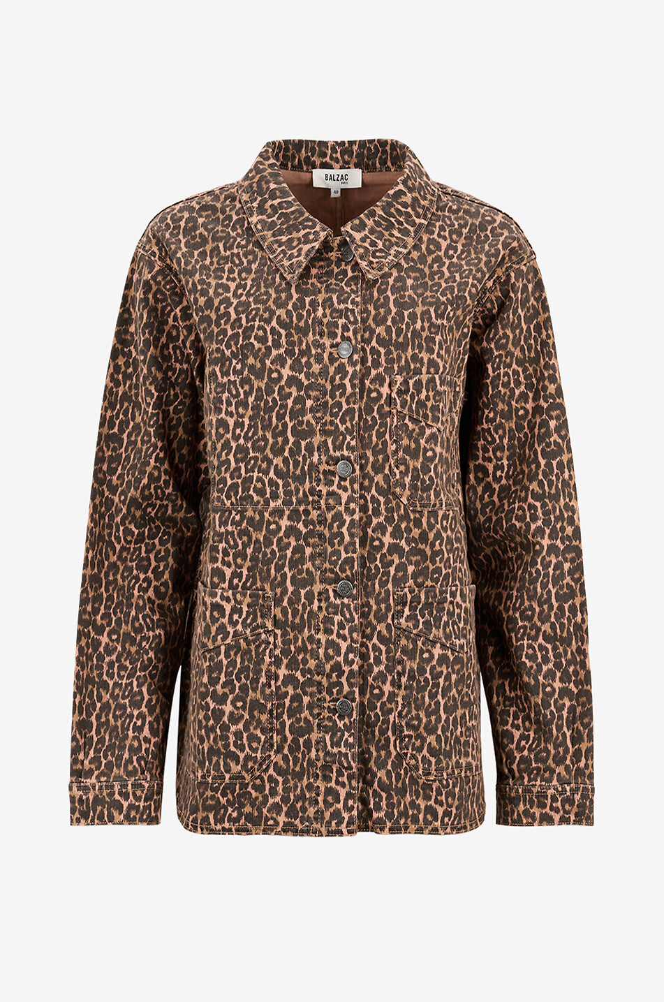 BALZAC PARIS Veste chemise en denim léger Marais Femme Marron 1