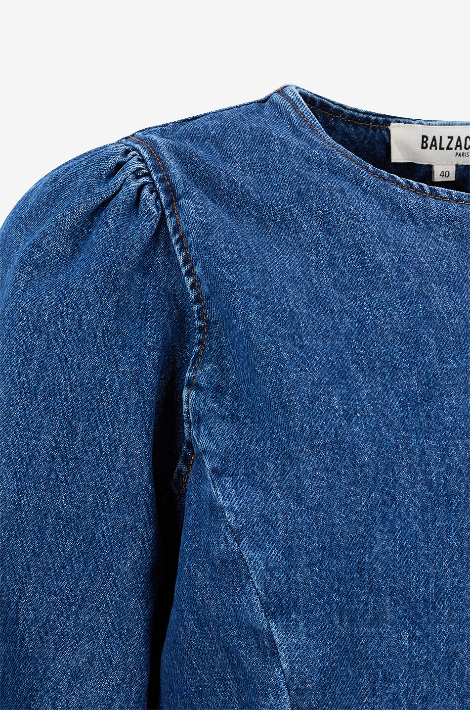 BALZAC PARIS Veste tailleur cintrée en denim Berta Femme BLEU 3