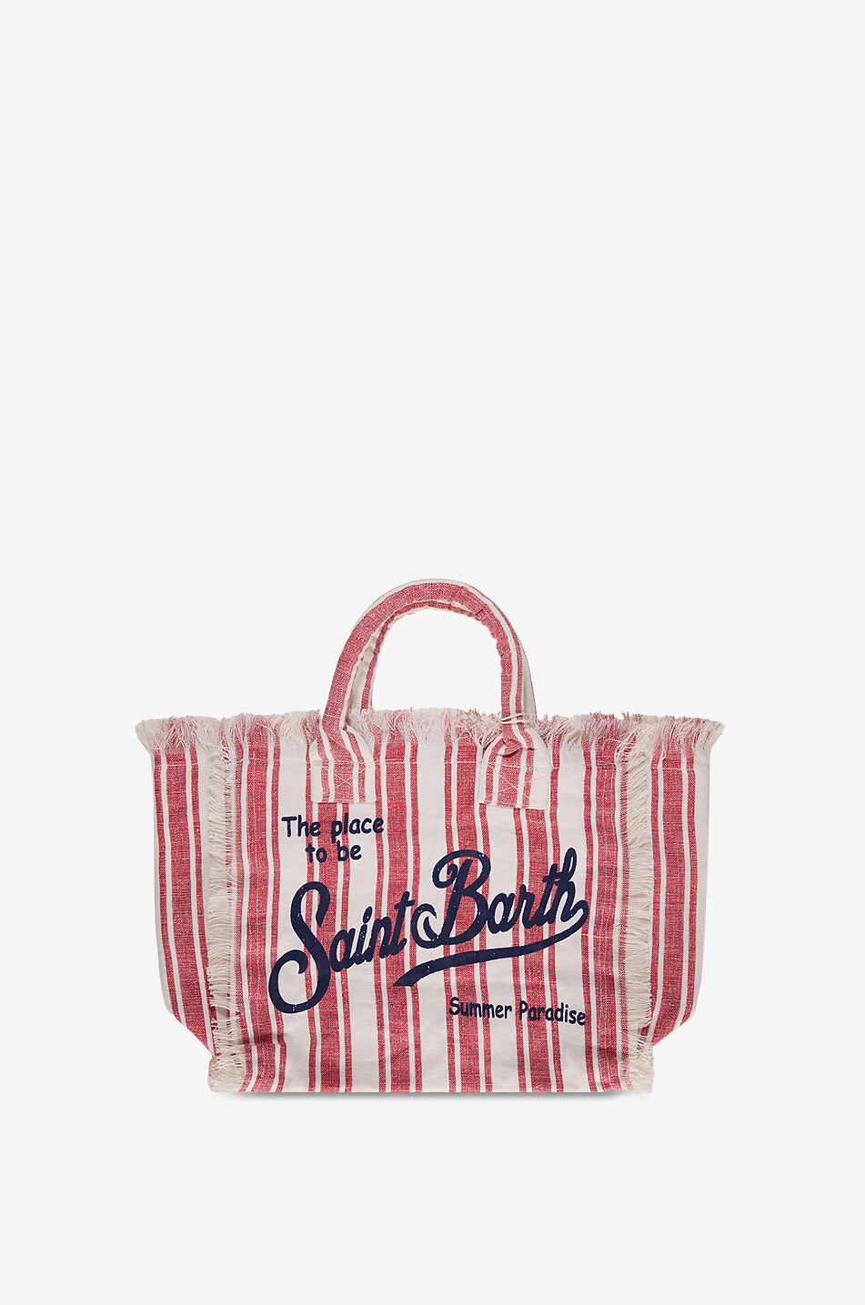 MC2 SAINT BARTH Vanity linen tote bag Women RED 2