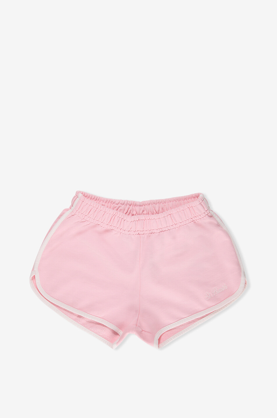 MC2 SAINT BARTH Short fille en jersey de coton brodé Curly Light Fille ROSE 1