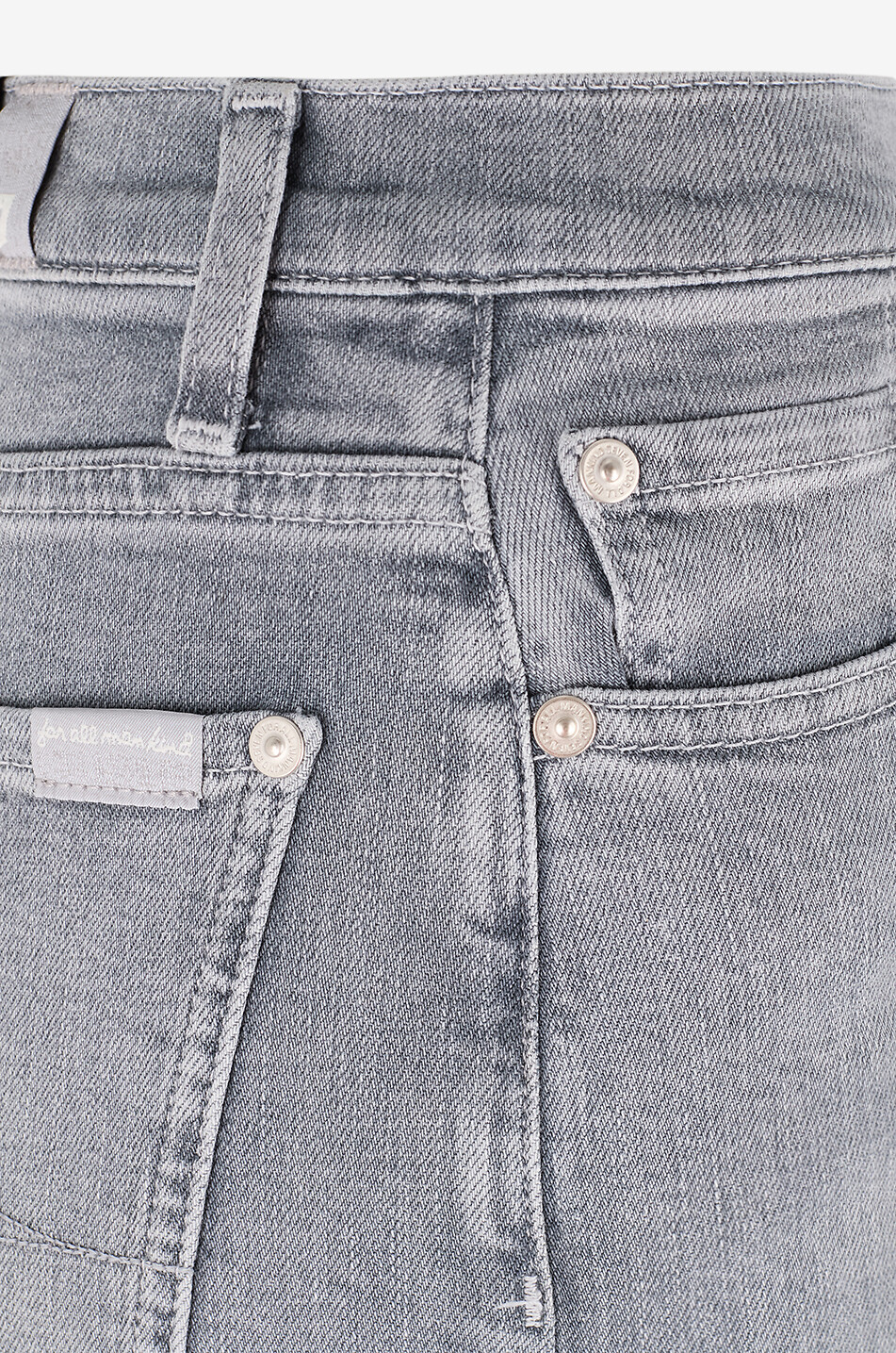 7 FOR ALL MANKIND Modern Dojo Slim Illusion Full Scale straight leg jeans Women LIGHT GREY 3