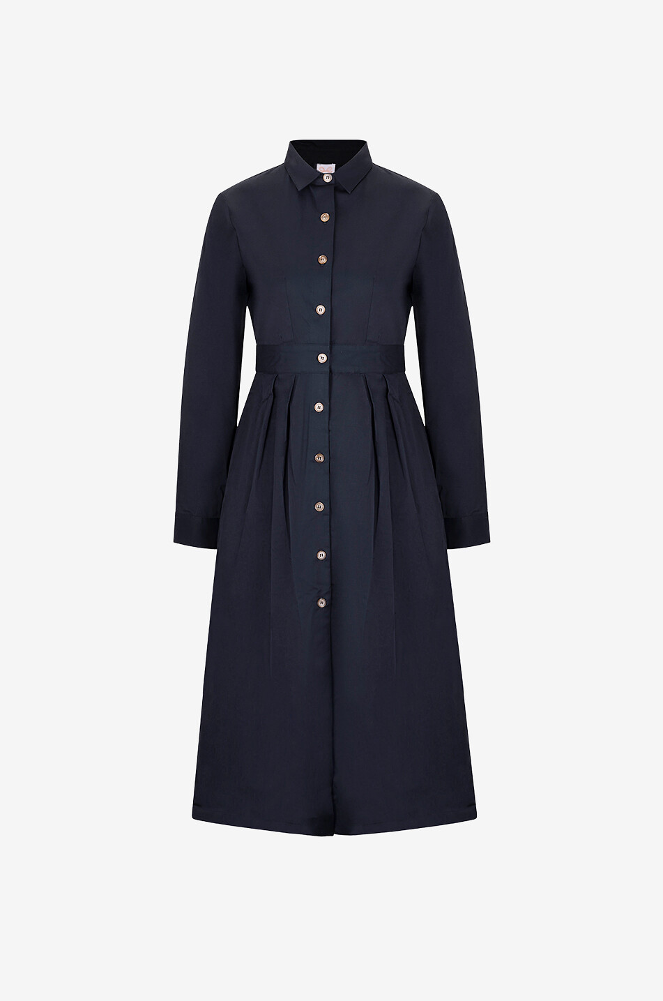 EMILY’S X BONGENIE Charlotte poplin midi shirt dress Women DARK BLUE 1