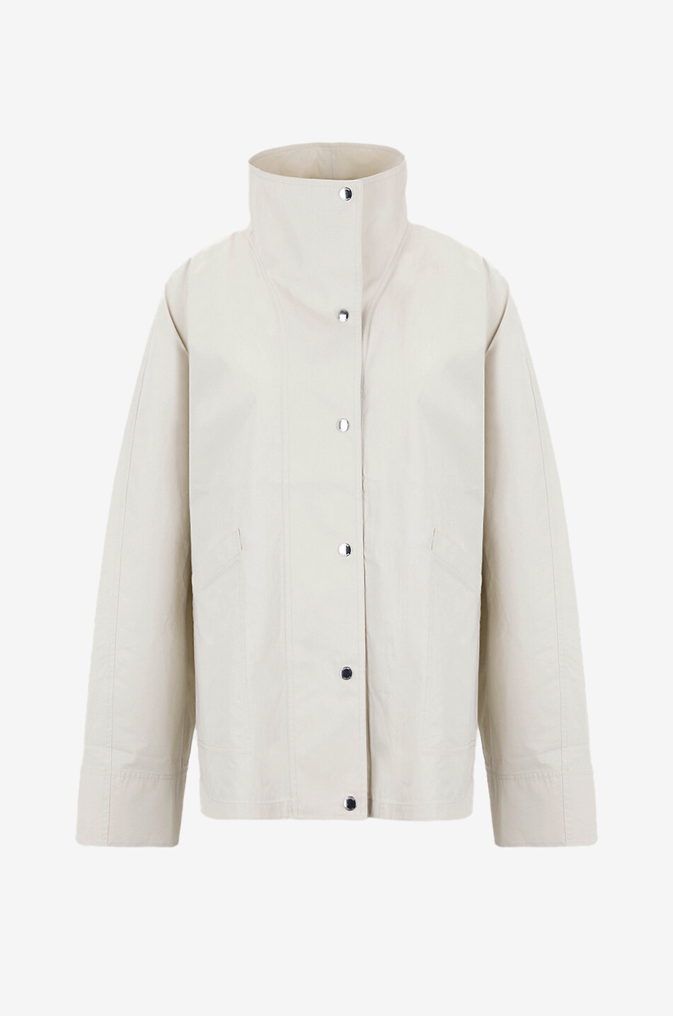 TOTEME Veste en coton déperlant Summer Parachute Femme BLANC 1