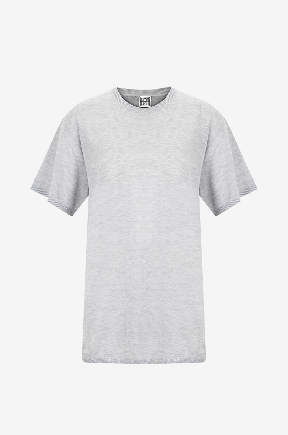 TOTEME Weites T-Shirt aus Lyocell und Kaschmir Tee Knit Damen GRAU 1