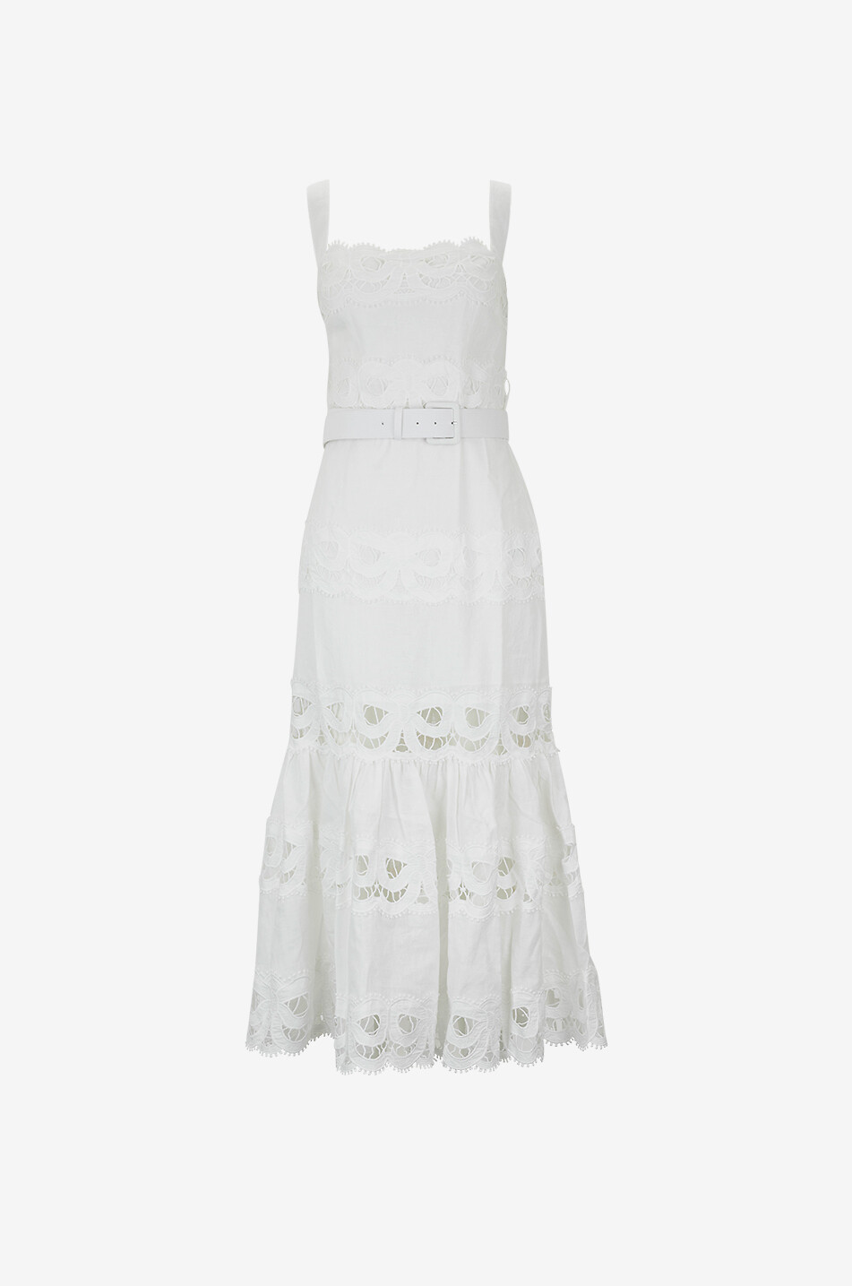 Mermaid sundress in linen and lace